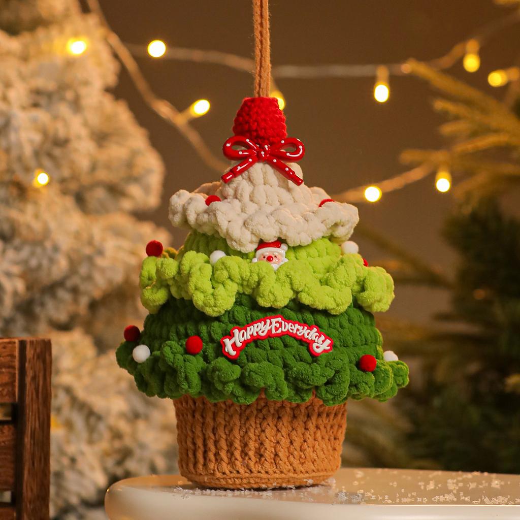 2025 handmade wool knitting Christmas tree Apple box Christmas gift packaging high-grade high-value candy gift box