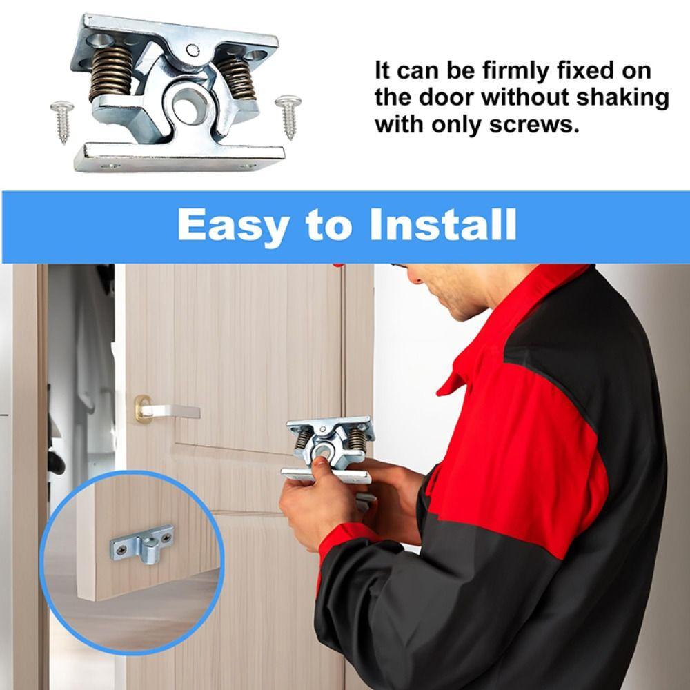 Stainless Steel Spring Loaded Door Lock Universal Double Roller Catch  Hardware Accessories