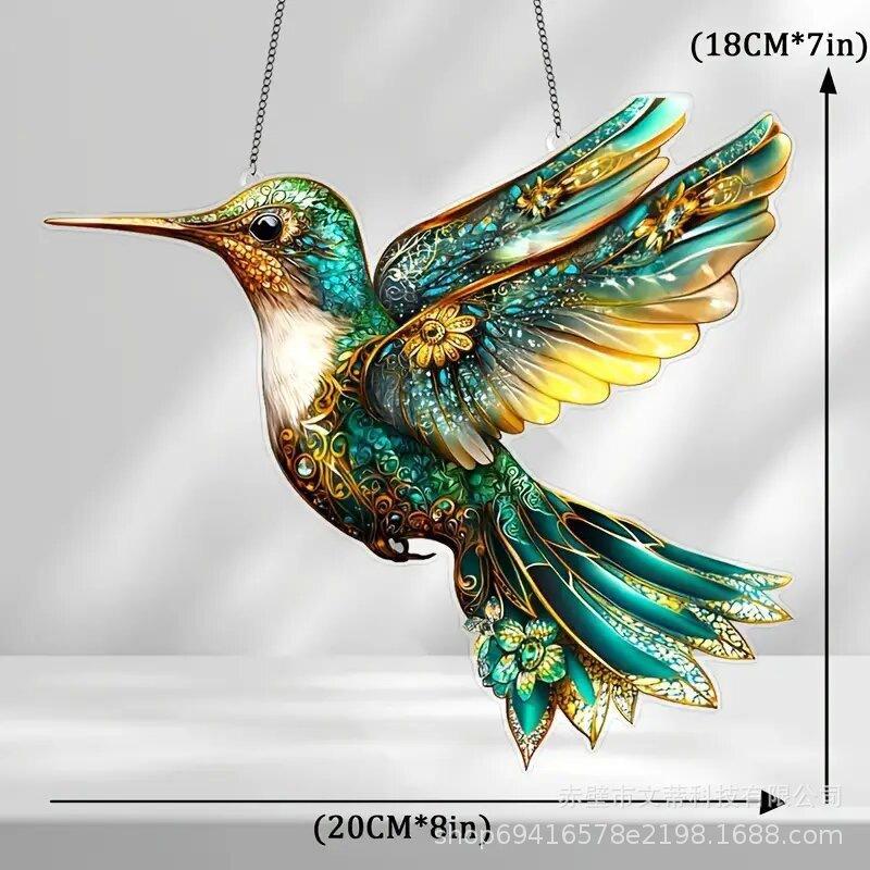 Pretty Bird Acrylic Living Room Courtyard Pendant Holiday Scene Decorative Pendant Gift