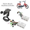 Electric Bicycle Bike Brushless Motor Controller 24V 36V 48V 500W 25A M6C LCD Display Dual Drive Controller Kit