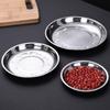Stainless Steel Round Dinner Plate Tray - Versatile for Tableware, BBQ, Deep & Flat Dishes