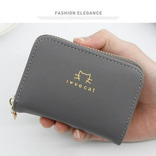 Women's Zipper Card Holder - Multi-Card Slot, Large Capacity, Mini Coin Purse