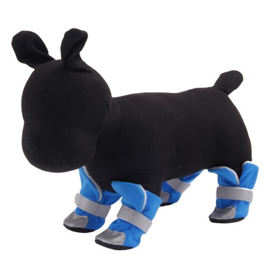 4Pcs Reflective Dog Puppy Shoes Pomeranian Teddy Bichon Soft-soled Pet Boots