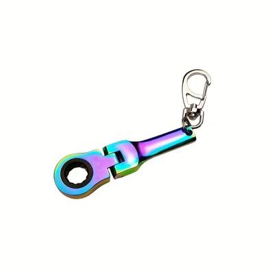 Kreativer 10mm Ratschenschlüssel Mini-Form JDM Metall Racing Schlüsselanhänger Schlüsselanhänger Ring Schlüsselanhänger Verstellschlüssel Werkzeuge Werkzeug