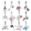 New Copper Basketball Football Sports Series Pendant Charm Fit Original Diy Bracelet Accessories Women Jewelry