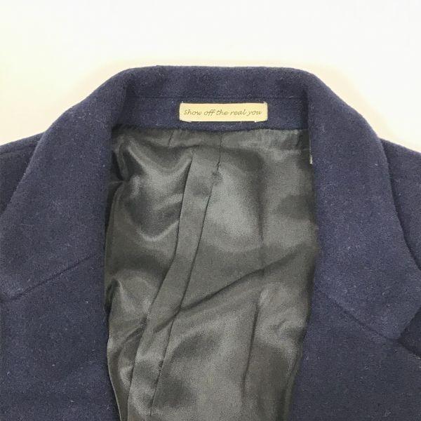 JOURNAL STANDARD Wool Chester Coat [Men M/Navy] 3-Button(USED)