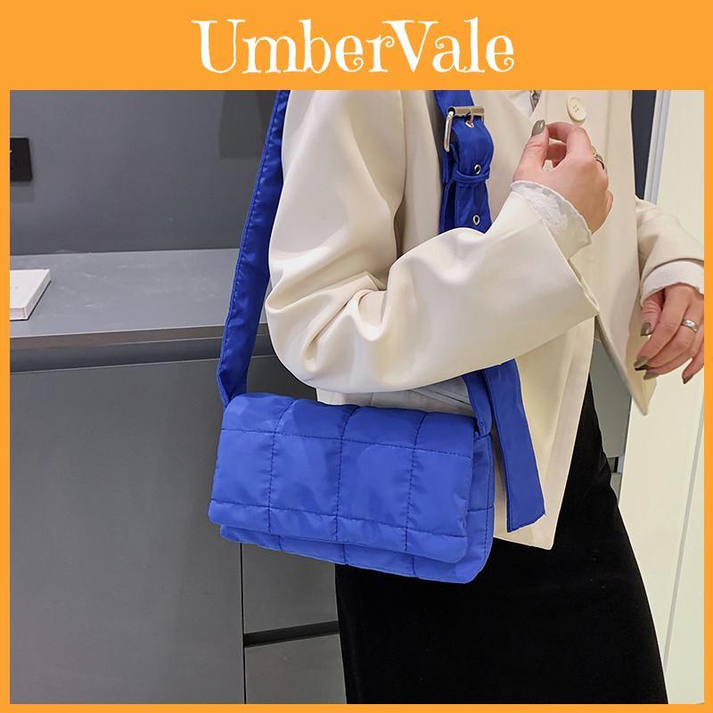 Elegante Bolso de Hombro Urbano de Nailon, Bandolera Compacta de Moda con Cierre de Cremallera
