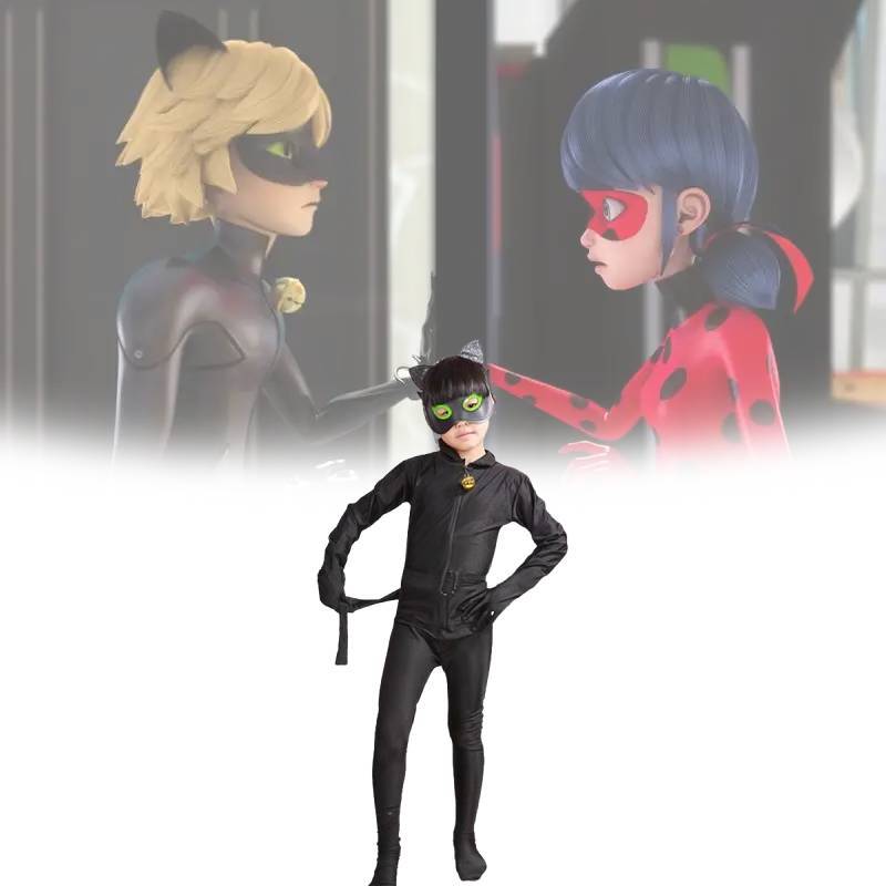 Ladybug Of Tales Cat Noir Cosplay Jumpsuit Halloween Kostüm Party