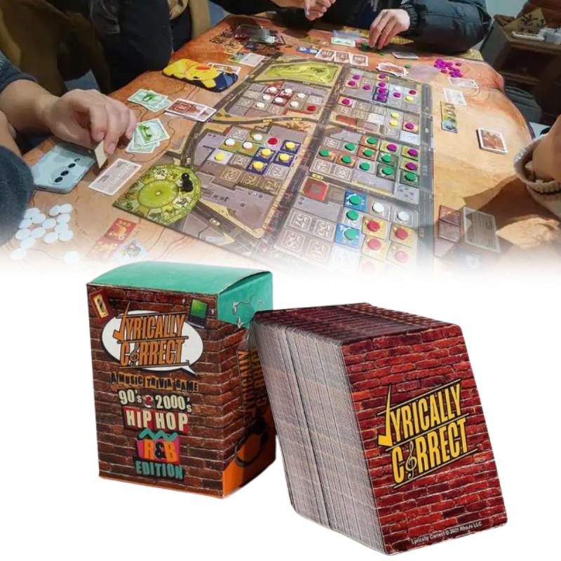 Jeu de Cartes Lyricalement Correct Hip Hop des Années 90 et 2000 en Matière Papier pour le Divertissement Familial