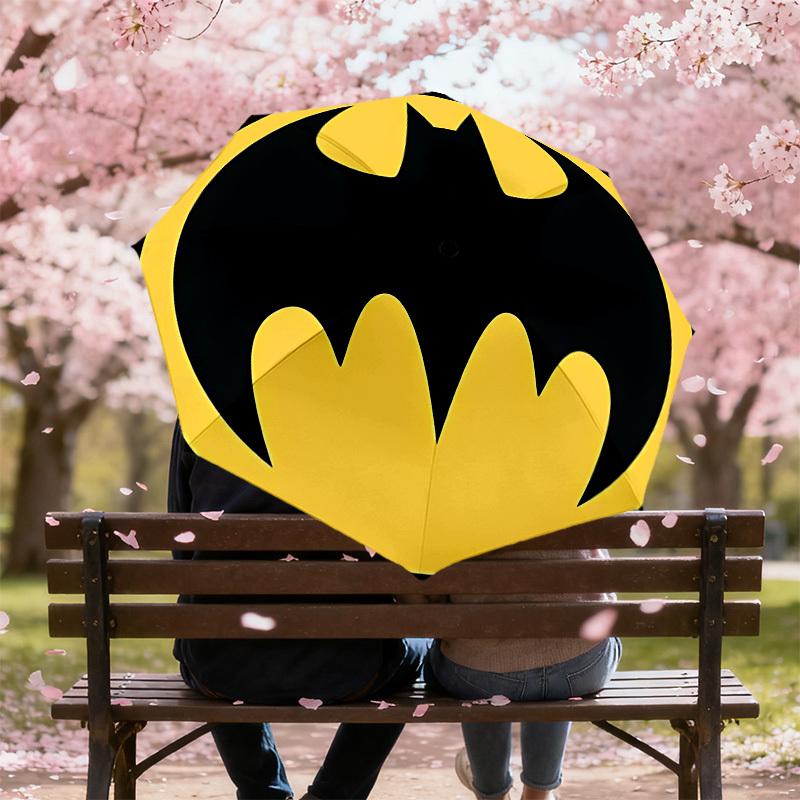 1PC Warner Batman Logo Umbrella-8-Rib Reinforced, Automatic Open, Lightweight & Durable-A69