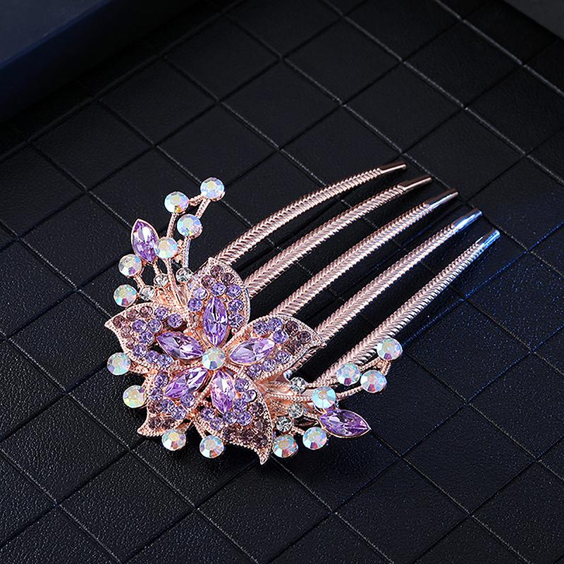 Vintage Blumen Haarspangen Koreanischer Stil Perle Haarkämme Glänzende Haarnadeln Für Frauen Haarschmuck