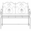 Antique White Garden Bench 104 x 54 x 93 cm Steel