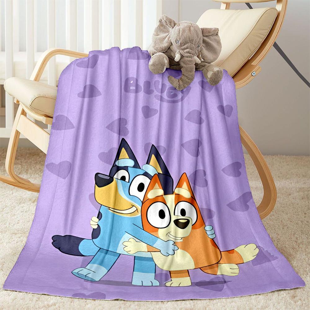 1pc Bluey Bingo Adventure blanket Soft and Warm for Sofa Office Camping Travel Livingroom Great Gift for Friends and Family Comfortable