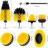 8 Pcs Drill Brush Attachment Set, Power Cleaning Scrub Brush Kit With Extend Long Attachment, All Purpose Drill Scrub Brushes For Car, Grout, Floor,