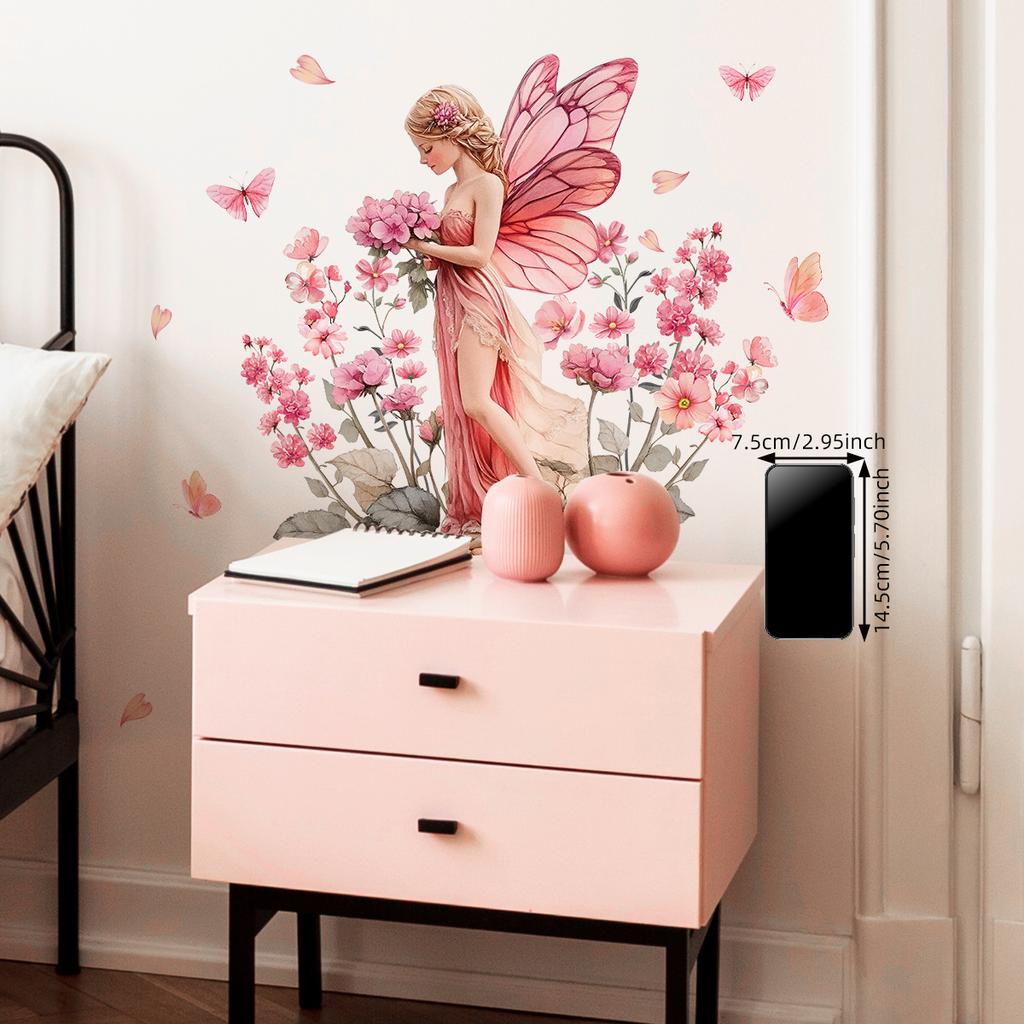 Cartoon Fairy Girl Wall Decal Bedroom Decor Waterproof Home Art Decals