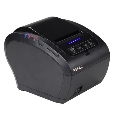 80mm Thermodrucker mit automatischem Papierschneider, LED-Licht und akustischem Alarm für Supermarkt- und Küchengebrauch.