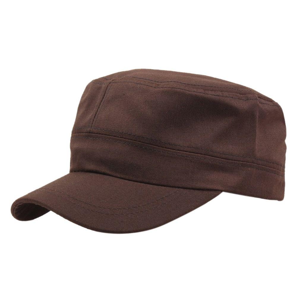 Outdoor Adjustable Women Men Summer Sunscreen Cadet Hat Flat Top Caps Bone Cap Men  Cap