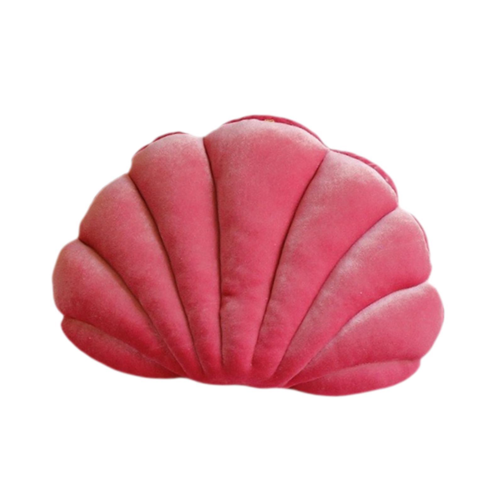 

Soft Velvet Seashell Throw Pillow Chair Cushion Car Interior Decoration рожевий