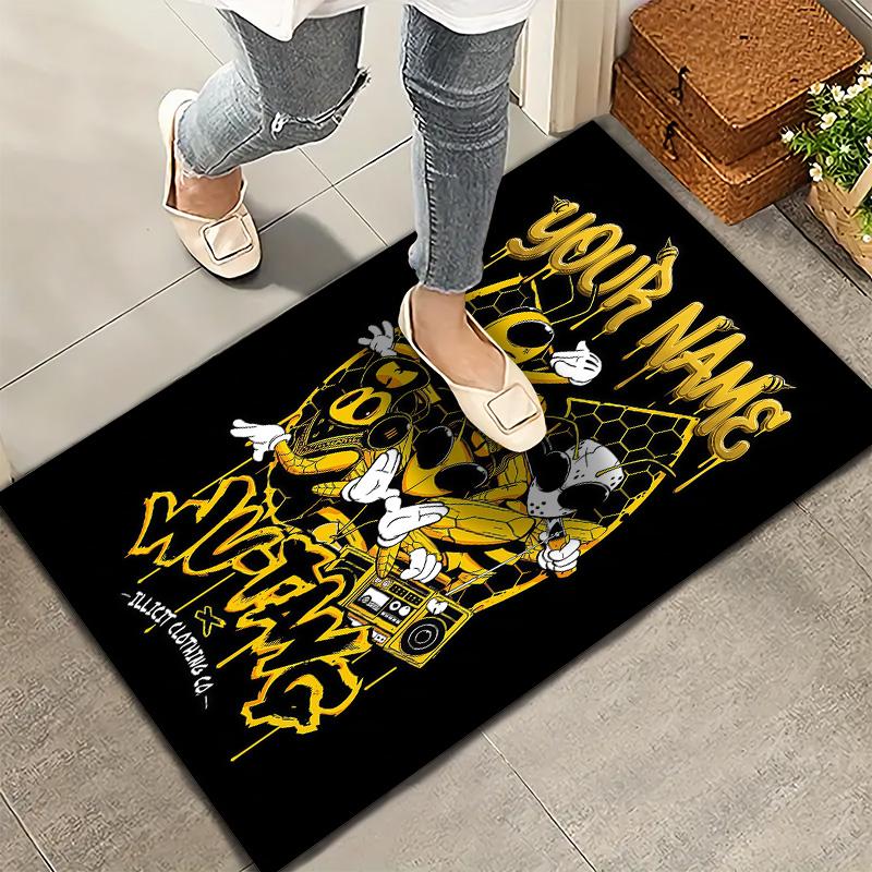 Wutang Clan Custom Name Carpet Rug For Living Room Bedroom Home Sofa Decoration,Kids play Non-slip Floor Mat