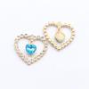 Fashion 5-piece 25 * 25mm heart-shaped alloy pendant accessories DIY clothing hair accessories necklace bracelet pendant