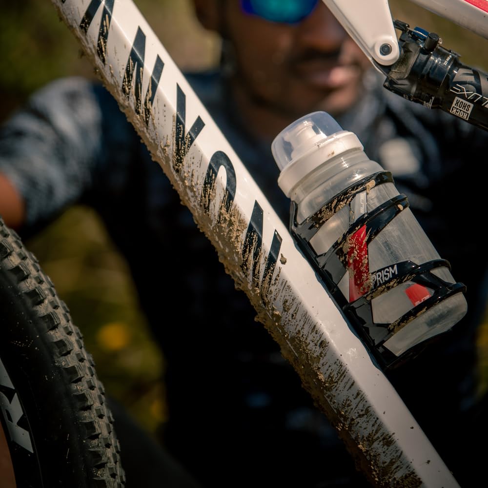 ELITE PRISM Carbon Soft Touch Linker Flaschenhalter, Schwarz,