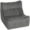 Lazy Sofa Butterfly Floor Chair, Side Pockets, 80 x 90 x 76 cm, Chestnut Grey
