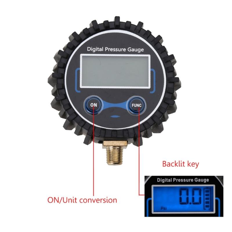 1/8 NPT Digital Tire Pressure Gauge Car Bike Motorcycle Tyre Tester PSI Meter Car Accessories Wear-resistant M4YD
