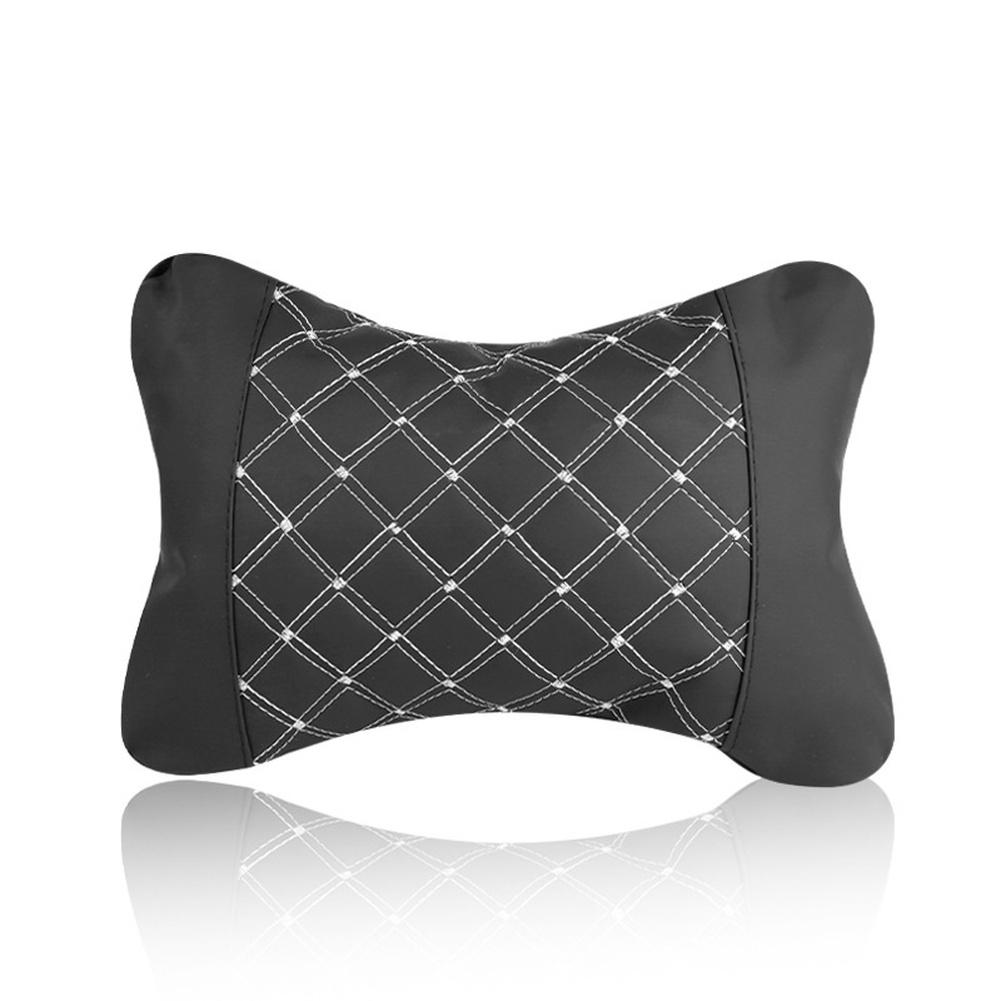 

1 Pcs Auto Headrest Neck Pillow Frosted Leather Wine Design With PP Cotton Filler Automotive Interior Accessories