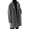 Men's Mid-Length Plaid Wool Coat: Trendy, Hong Kong Style, Loose-Fit Windbreaker for Autumn and Winter.