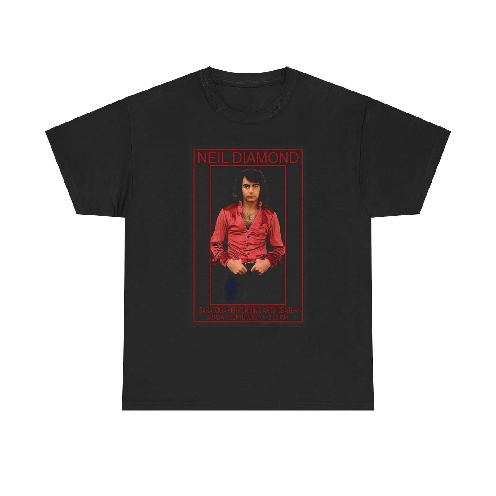 Neil Diamond Graphic T Shirt Vintage Art Poster Unisex Heavy Cotton Tee S разноцветный