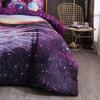 Deep Purple Galaxy Bedding Sets 3D Animals Glasses Cat Duvet Cover Sets Pilowcases Comforter Bedding Sets 228x228cm Quality 9D58