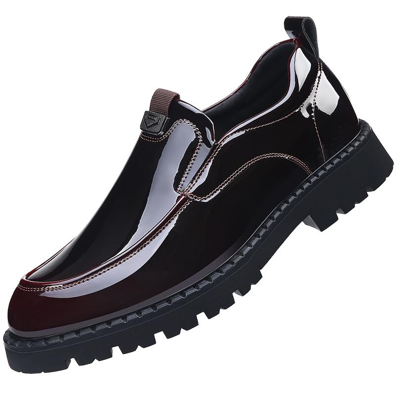 

Fashion New men s leather shoes Minimalist casual style Office or business work Adult hot selling suit shoes Thick soled Black Versatile 38 коричневый