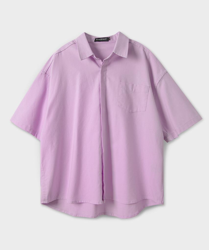 BLACK MOMENT [Waterproof] Linen Basic Oversized Short Sleeve Shirt Jacket 7 Colors