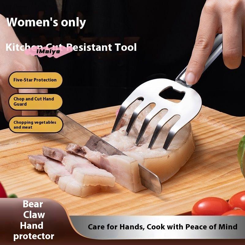 1/2 Pièces Griffes à Hacher Ergonomiques en Acier Inoxydable Fourchette à Effilocher les Aliments Outil de Cuisine Isolé pour Grillades Faciles de Poulet et de Bœuf
