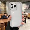 Luxury Space Shell Transparent Glitter Bling Phone Cases For iPhone 16 15 14 Plus 13 12 Pro Max 11 Shockproof Airbag Hrad Cover