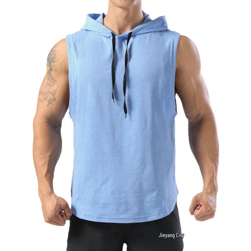 Men's Hooded Sleeveless Sports Vest - Summer Basketball Jersey Tank Top Plus Size