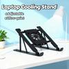 Universal Laptop Cooling Stand Adjustable with Fan Laptop Lift Stand Portable Multi-High Adjustment TabletPC Hanging Holder