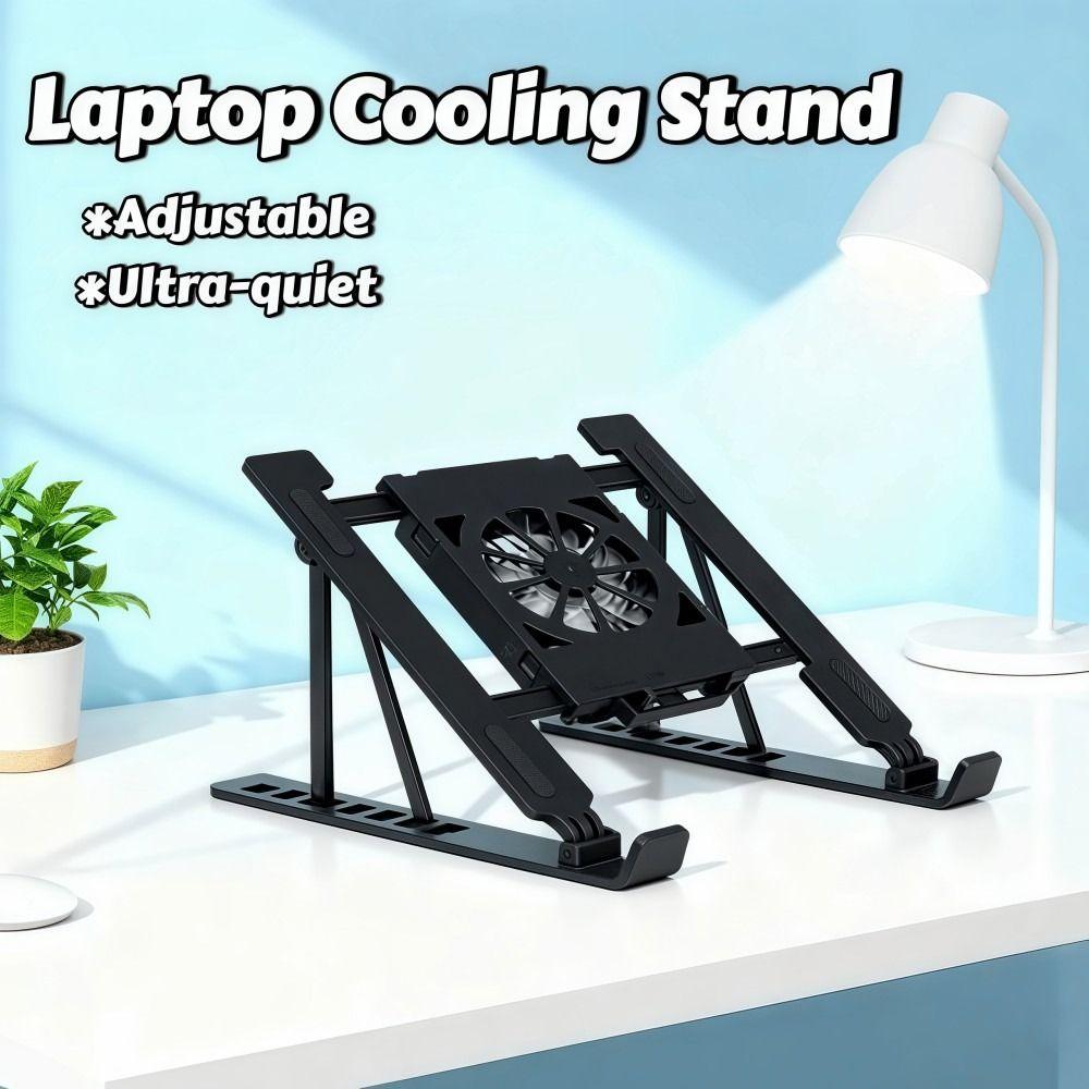 Universal Laptop Cooling Stand Adjustable with Fan Laptop Lift Stand Portable Multi-High Adjustment TabletPC Hanging Holder
