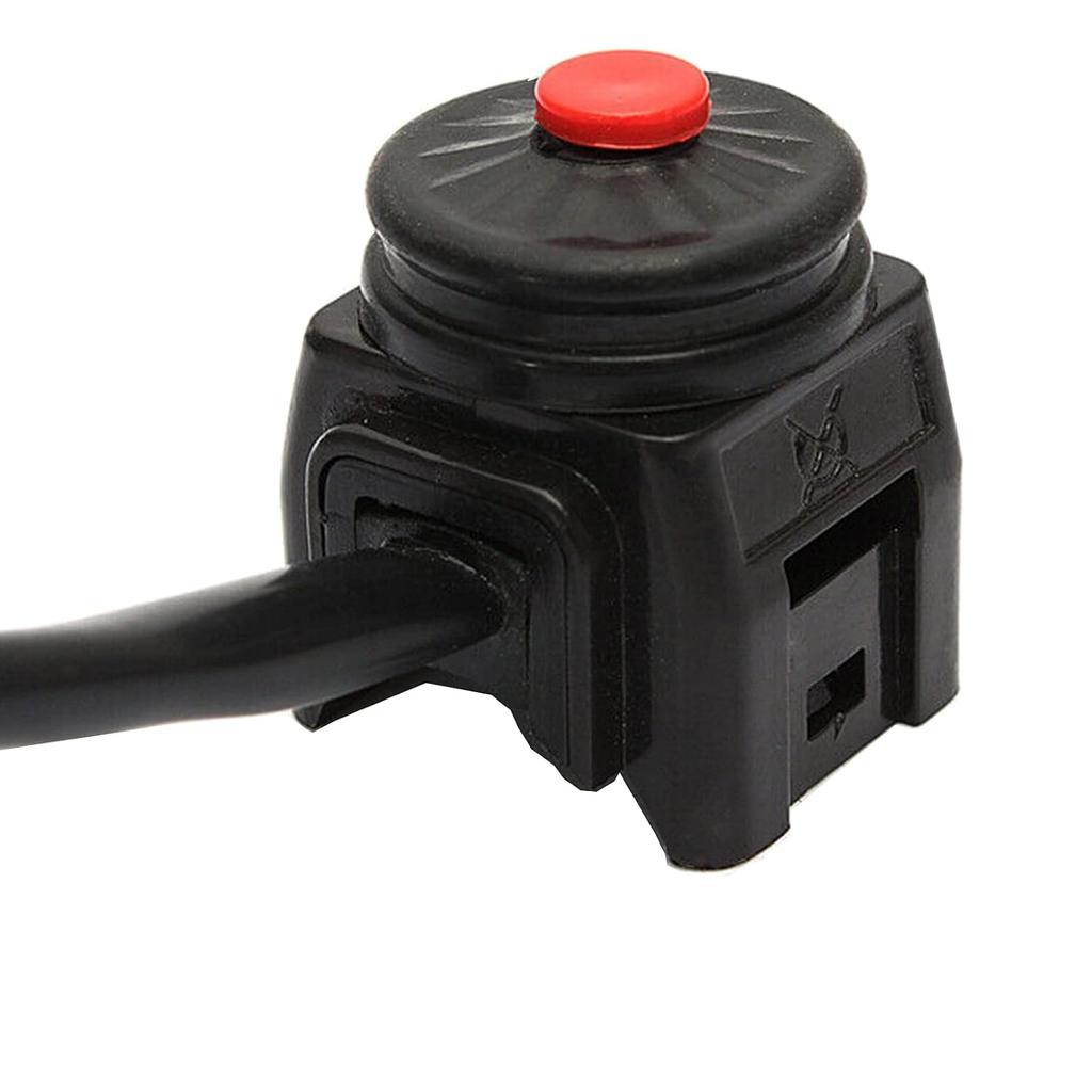 Universal Motorcycle Kill Stop Switch Horn Button Motorbike Switch Handlebar For ATV Dirt Bike 7/8Inch 22Mm (Pack Of 2) (Red)