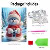 Pearl Painting DIY Kit Winter Snowman Frameless Handmade Bead Canvas Art Creative Leisure Craft for Bedroom Living Room Decor
