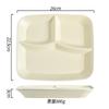 ZISIZ Cream Style Divided Plate