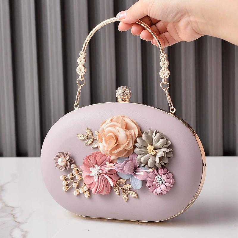 2025 Fashion Designer Three-dimensional Flower Party Clutch Bag Luxury Women's 3D Appliques Handbags New Wedding Evening Bags