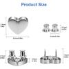 12PCS Heart-shaped Magnetic Curtain Tiebacks, Heavy-duty Zinc Alloy Curtain Clips with Detachable Buckles, Magnetic Curtain Holders.