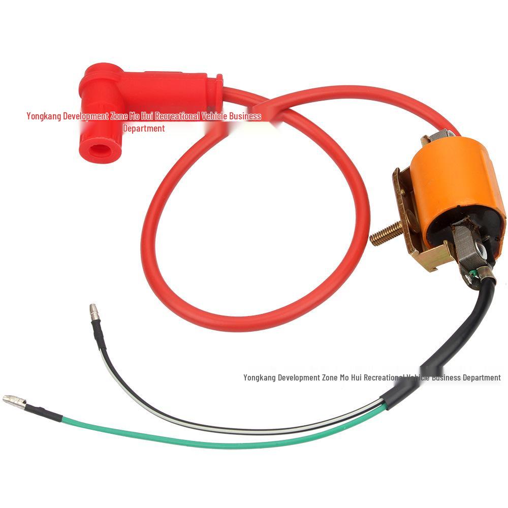 Orange Silicone CDI Ignition Coil for 50-110CC Off-road Motorcycle, ATV, and Beach Buggy