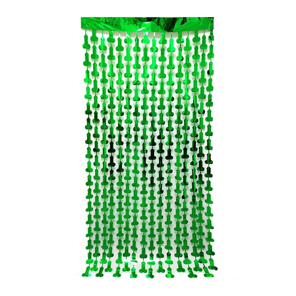 1x2m Rain Silk Curtain Forever Penis Bachelor Party Background Wall Layout Wedding Decoration Hen Party Bride To Be Supplies