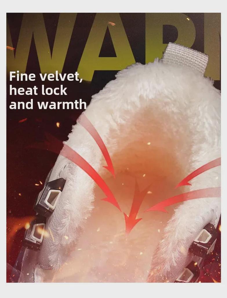 Thick Plush Cotton High-Top Canvas Shoes for Teens: Sporty, Comfortable, Height-Boosting White Sneakers for Winter