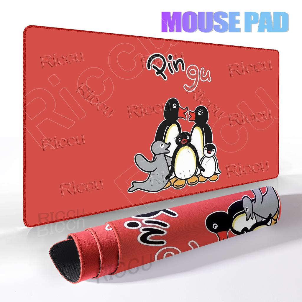 Cartoon Penguin Pingu Pattern Mouse Pads Anti-slip Rubber Computer Keyboard Mats Gamer Balance Decoracion Deskmat Laptop Carpets