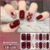 14Tips Fashion Gradient Nail Sticker Nail Art Stickers Wraps Full Making French Simple Self-Adh U1Y3