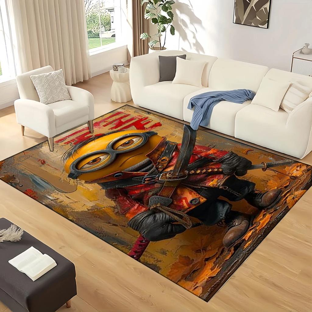 Minions Cartoon Carpet Rug for Living Room Bedroom Home Sofa Decoration,kids Play Non-slip Floor Mat Christmas Gift