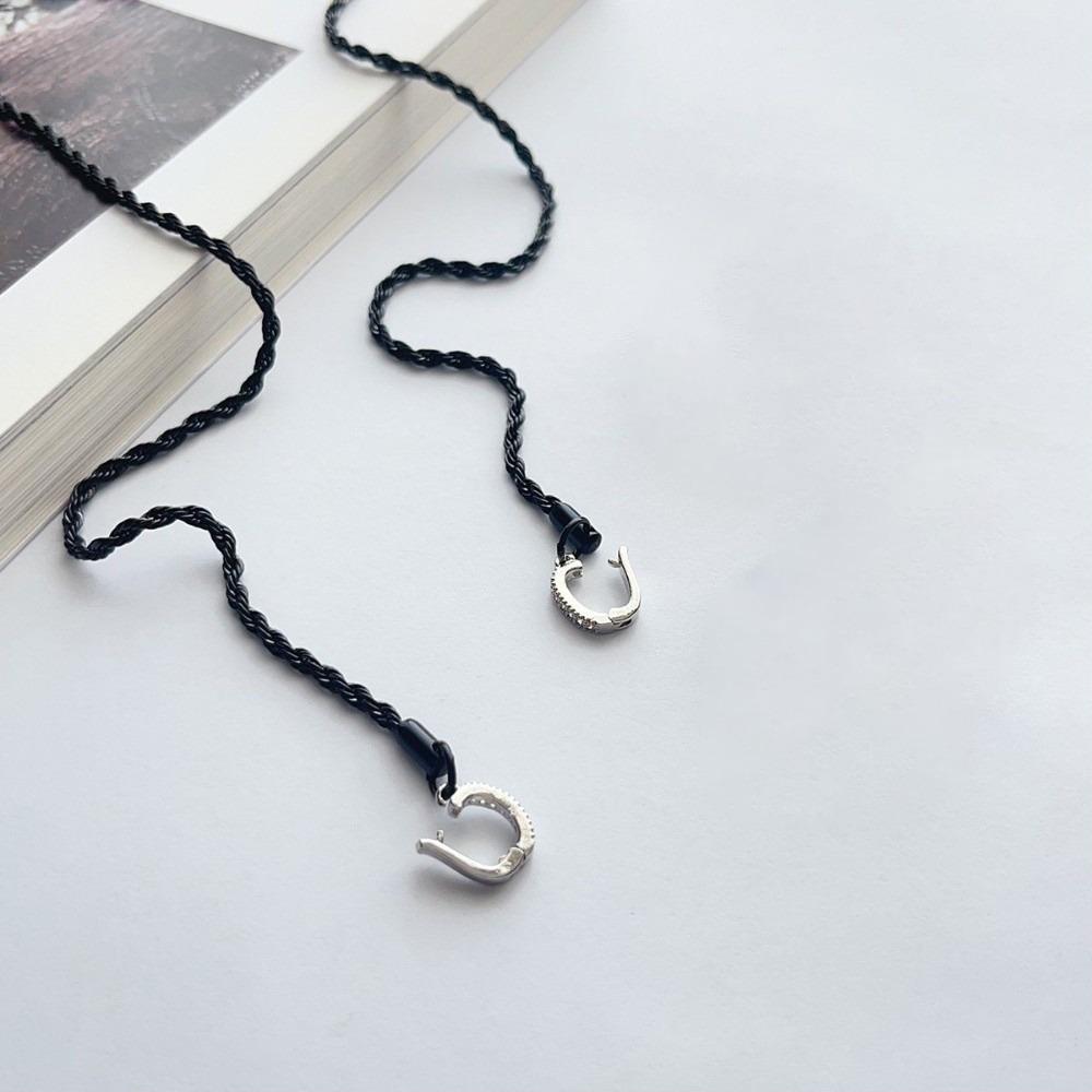 Stainless Steel Earphone Chain Anti Drop Anti-Lost Headphone Cord Neck Band for Huawei Freeclip2 Ear Clip Earphones Daily Use